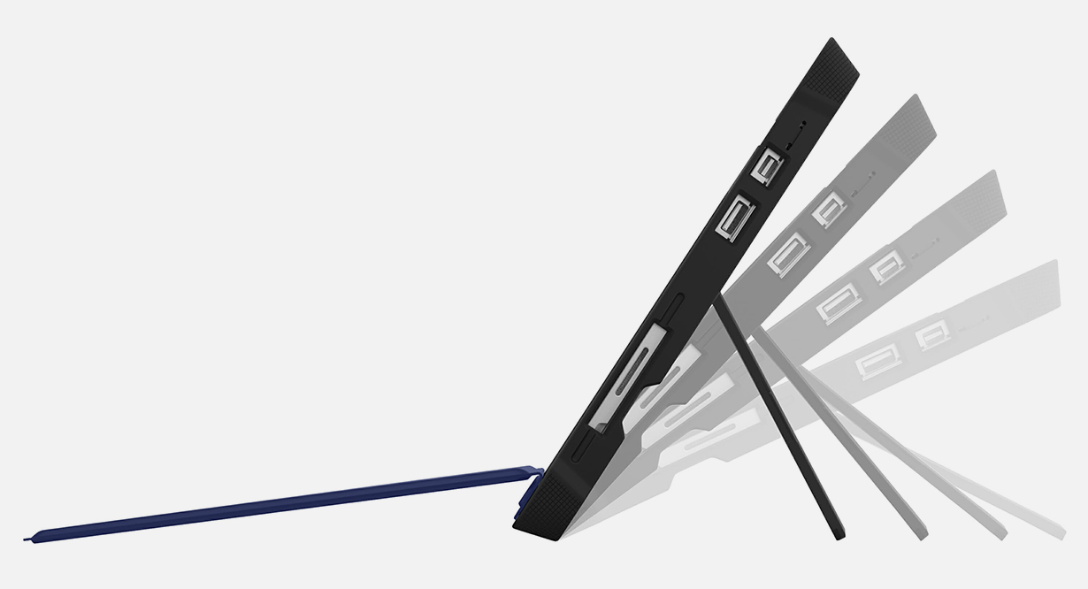 Dux for Surface Pro Infinity Stand, viewed in profile