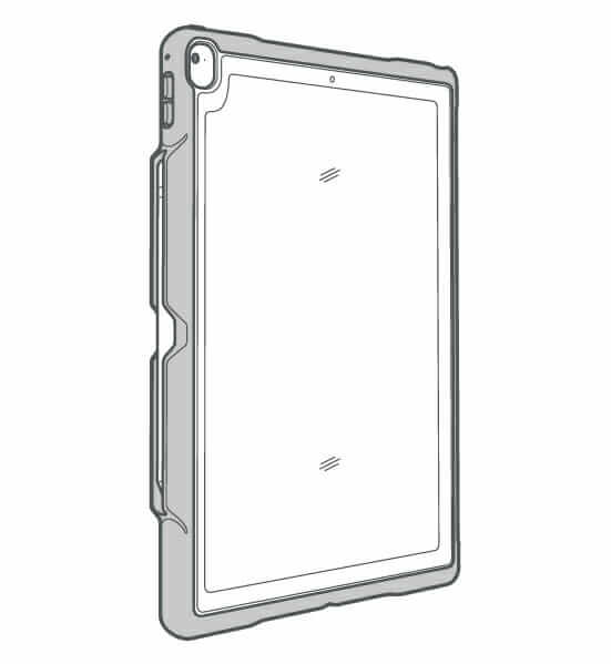 Dux Shell Line Drawing – Features