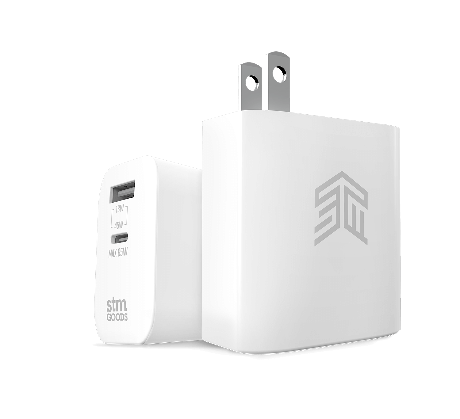 65W Dual Port USB-C and USB-A Power Adapter